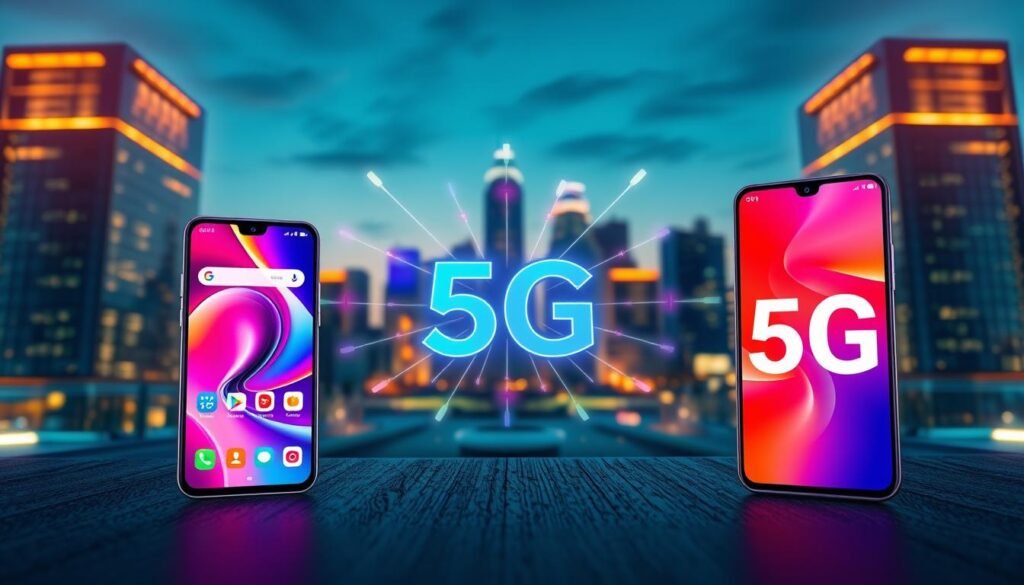 Conectividade 5G em smartphones Conectividade 5G em smartphones