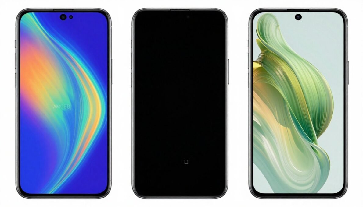 Comparação entre telas AMOLED, OLED e LCD em smartphones modernos