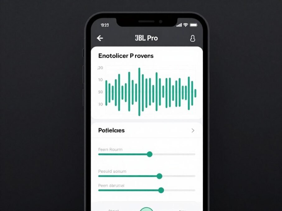 Equalização personalizada aplicativo JBL Pro