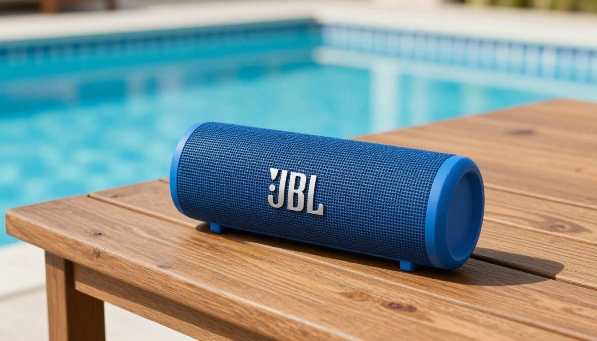 JBL Flip 7 caixa de som portátil em ambiente externo