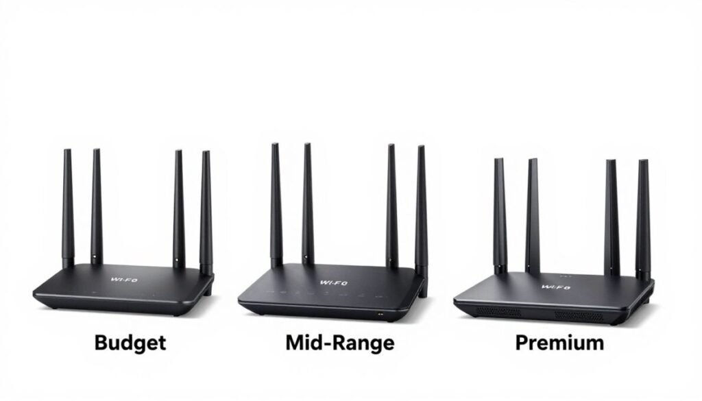 Range of Wi-Fi 6 routers at different price points