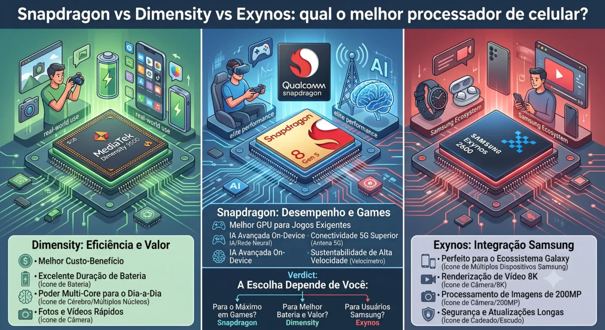 Snapdragon vs Dimensity vs Exynos